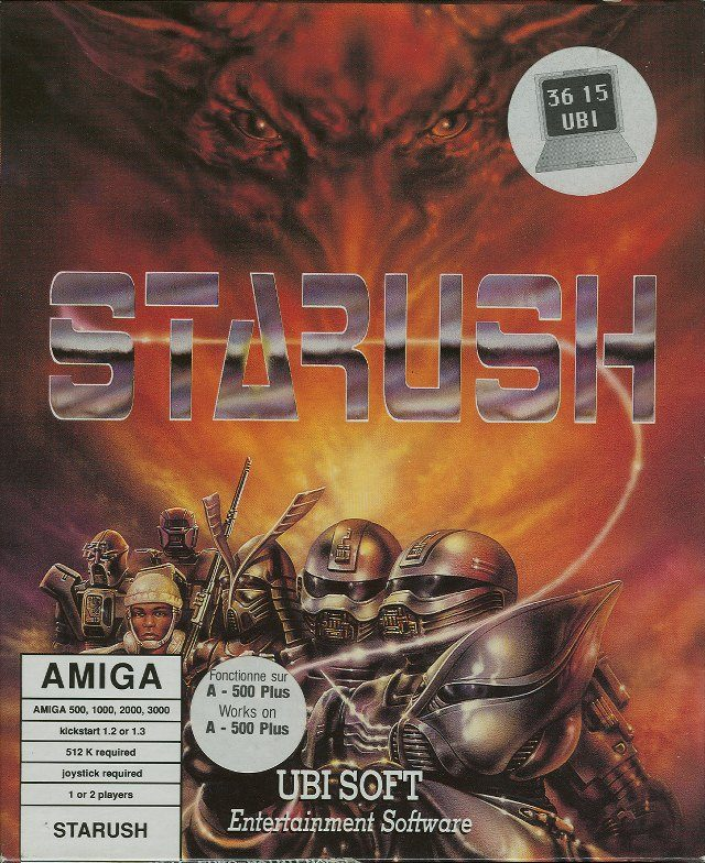 Starush box art for Amiga